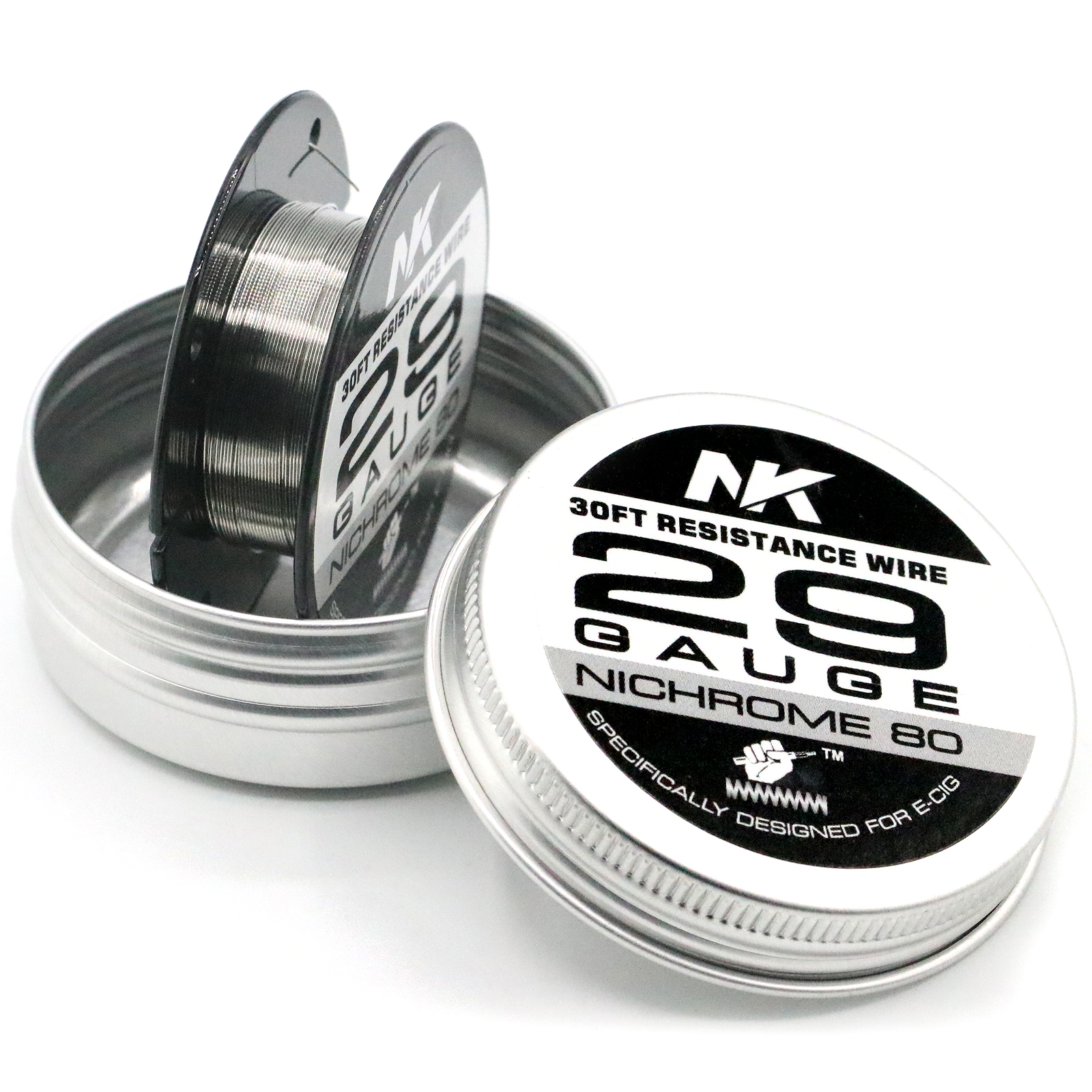 30Ft Ni80 Ni70 KA1 AWG 24 26 27 28 29 30 calibro originale NK Vape Wire per MTL RTA RBA bobina resistenza al riscaldamento filo: Ni80 29Ga 30Ft