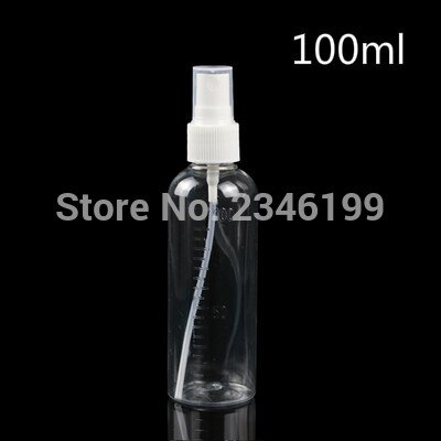 Plast sprayflaske 30ml plast gjennomsiktig spray pumpe flaske med skala 50ml tom plast kosmetikk beholder 100ml 50 stk