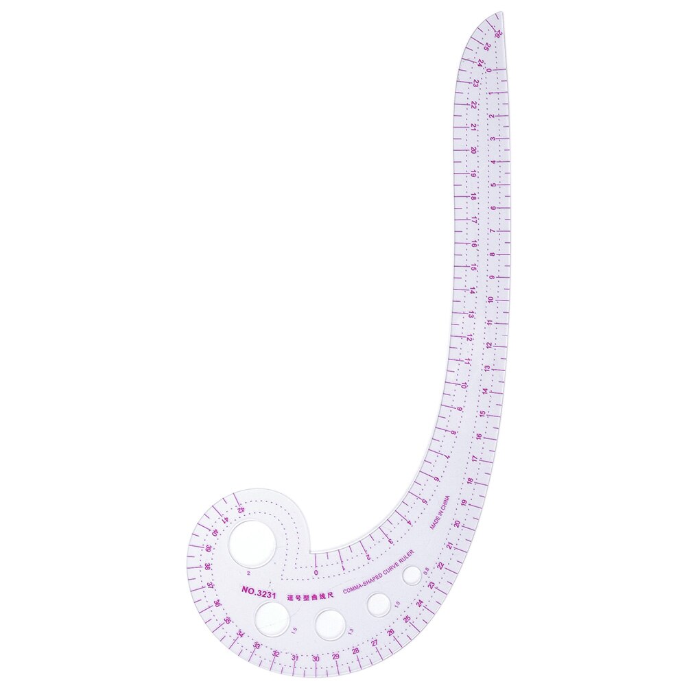 Transparent Comma Shaped Designers Curve Ruler for Dressmaking Tailor Support Tools Easy Sewing Pattern Ruler Clothing Cutting