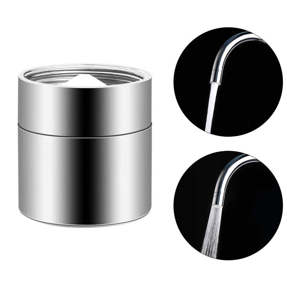 Faucet Aerator 360 Degree Rotating Faucet Aerator Dual Sprayer Water Saver Copper Sink Faucet Aerator for Kitchen Bathroom: Female