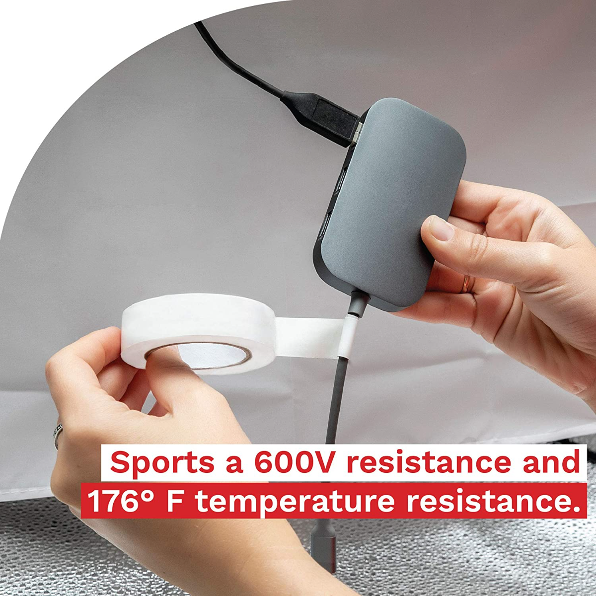 20ft weerbestendige gekleurde elektrische tape. Kleur uw elektrische bedrading veilig met PVC-vinyl voor binnen en buiten, UL-vermeld tot 600V