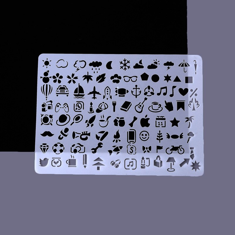 A4 Hollow Painting Stencil Spray/hand Painting Template Pre Tracing Ruler Stencils for DIY Scrapbooking Journal Decoration: No.4