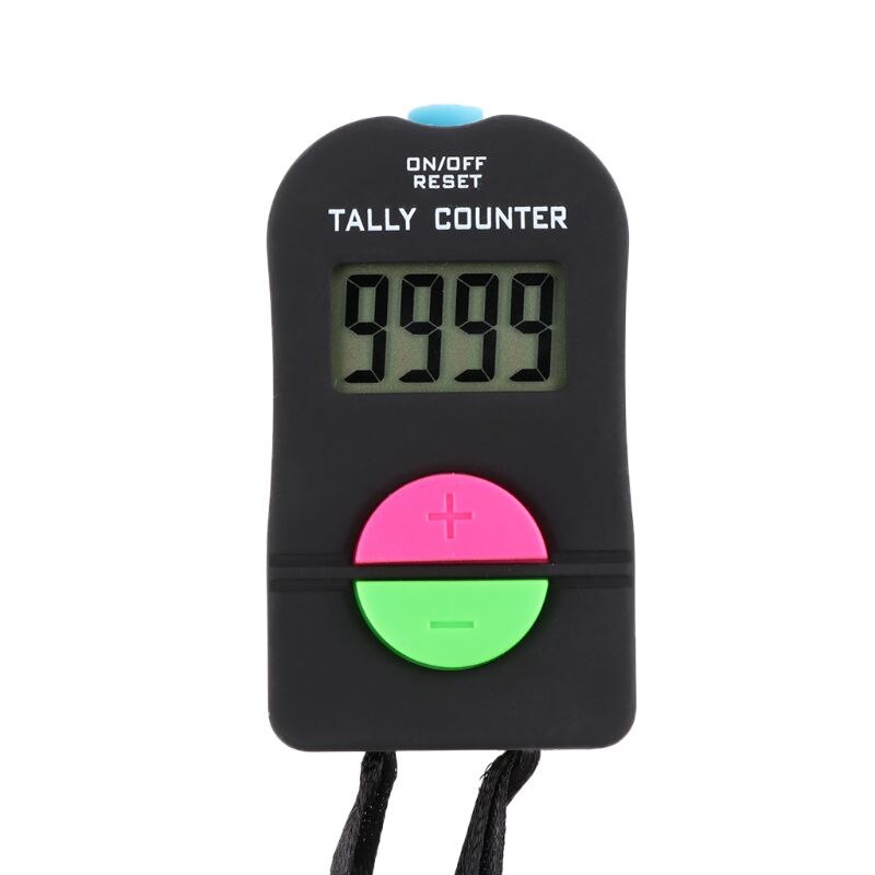 0-9999 Digital Tally Counter LCD Electronic Manual Clicker ABS Finger Counter qiang