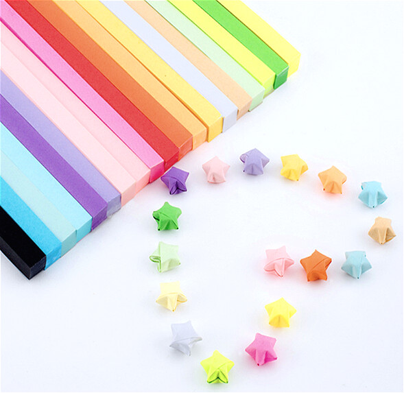 80Pcs 10 Kleur Mixing Set Star Papers Lucky Star Origami Papier Strips Diy Handgemaakte Orgami Papier Ambachtelijke Papier