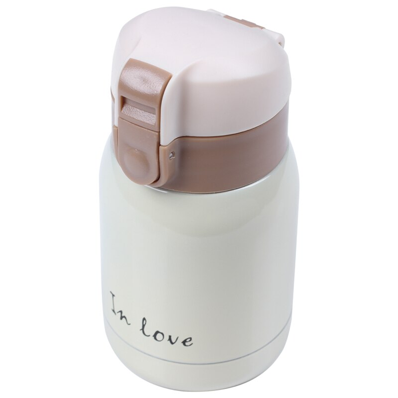Mini stor mave termokande i rustfrit stål (beige )200ml