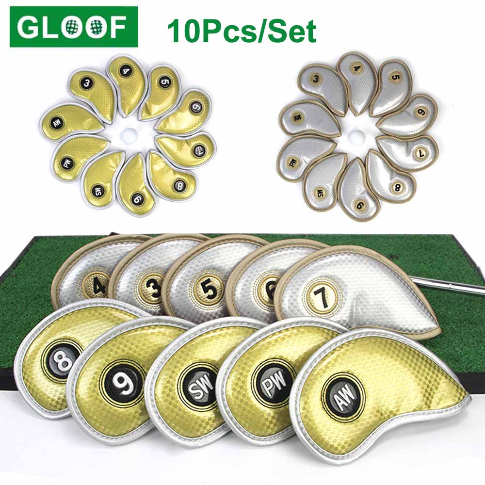 10Pcs/Set Golf Cover Iron Pole Head Covers Putter Protector Outdoor Sports Waterproof Universal Protection