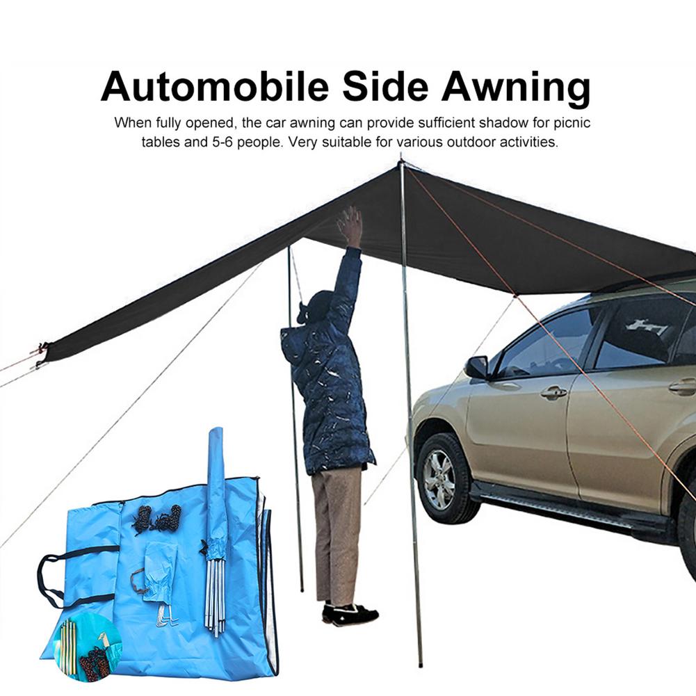 Car Shelter Awning Waterproof Tent Shade Awning Canopy Sunshade Outdoor Camping Tent Automobile Rooftop Rain Canopy 2 Colors