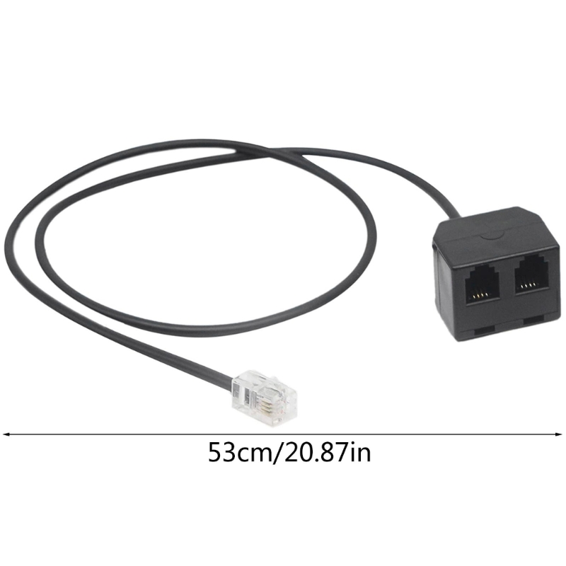 Verlängerungskabel RJ9 4P4C-Stecker auf 2 weibliche Telefon-Y-Splitter-Leitungsadapter