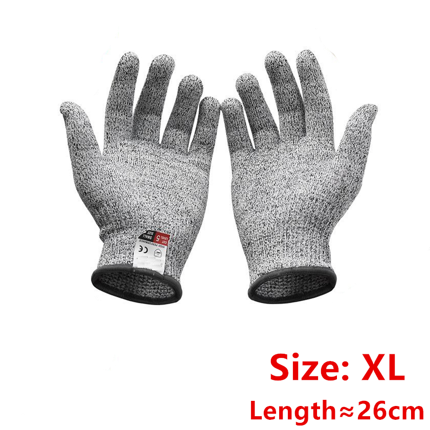 Schnittschutzhandschuhe, sicher, schnittfest, stichfest, Edelstahldraht, Metallgeflecht, schnittfeste Handschuhe für Metzger: Blau