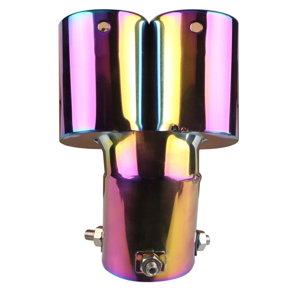 Bent Dual Exhaust Tip Bolt-on Straight Cut Stainless Steel Exhaust Tailpipe Tip 2.5 inch ID Inlet