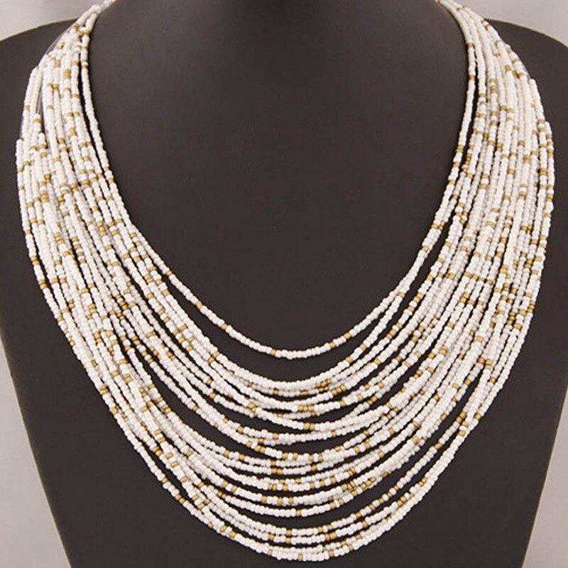 Bohemian Vintage Etnische Multi Lagen Stijl Lange Ketting Handgemaakte Kralen Ketting Kettingen Vrouwen Accessoires Sieraden