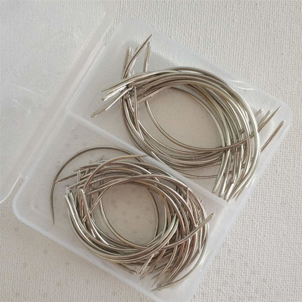 Combo C Type Hair Weave Needle Canvas Repair Weaving Curved Sewing Needles Pins