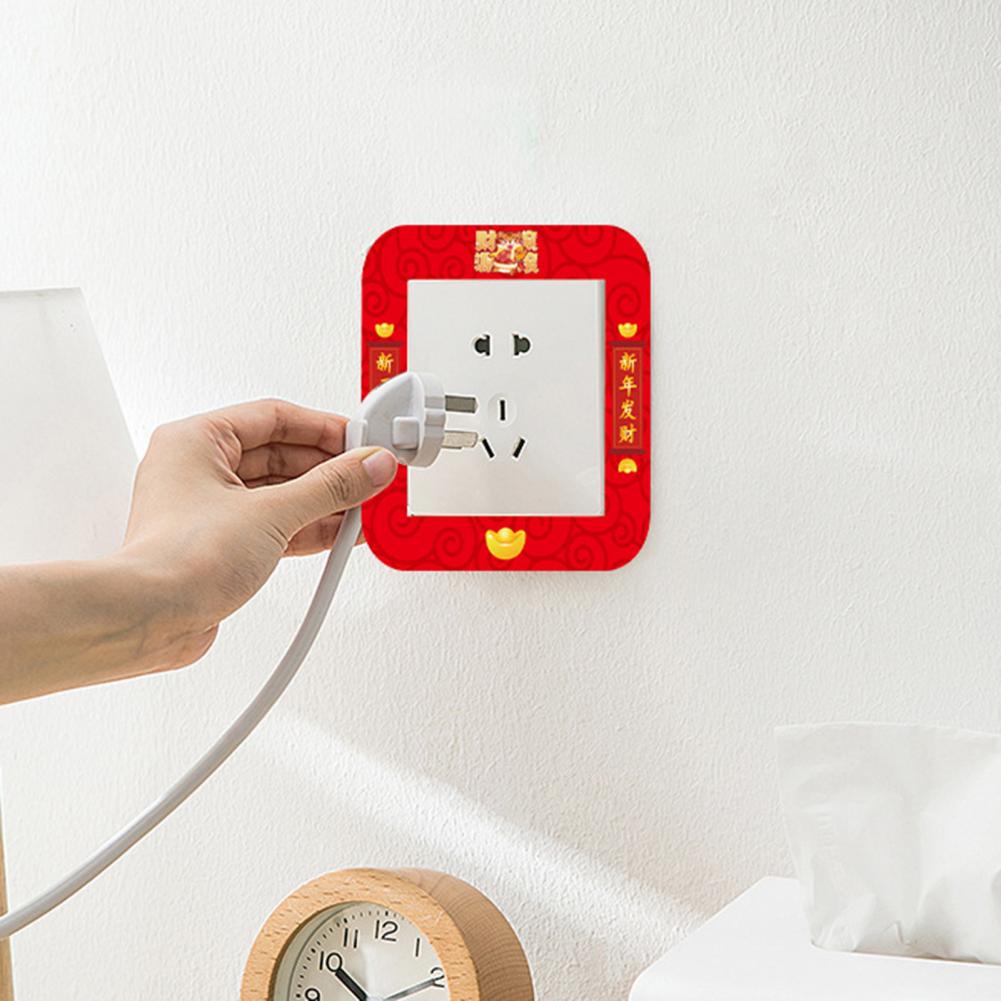 Schakelaar Sticker Unieke Patroon Hoge Taaiheid Pvc Waterbestendig Socket Outlet Cover Decor Voor Thuis
