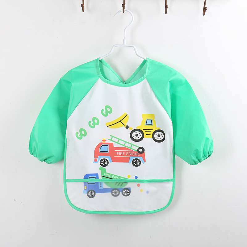 Cartoon Baby Lätzchen Wasserdichte Kleinkinder Long Sleeve Schürze Wasserdichte Kleinkind Fütterung Lätzchen Burp Tücher Kinder Malerei Kleidung