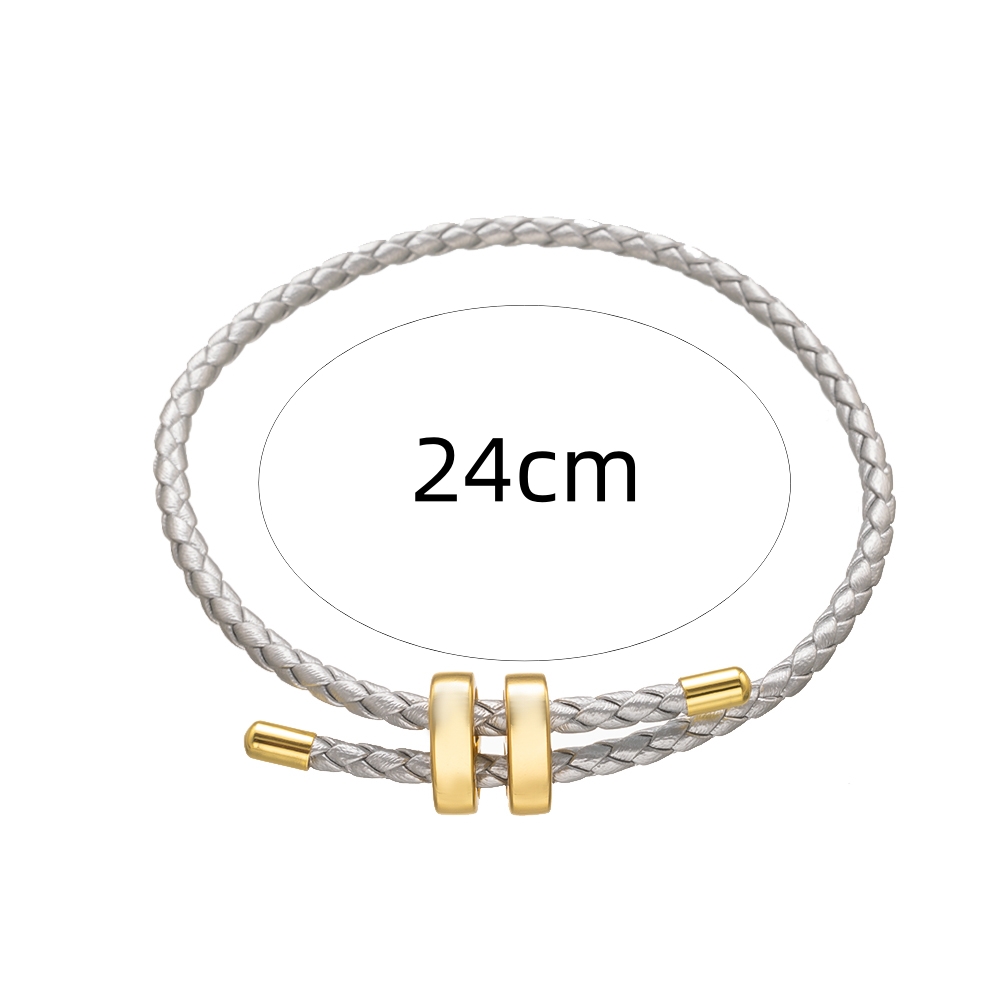 Pulsera de cuerda impermeable de alambre ajustable, hebilla dorada de acero inoxidable, pulseras trenzadas hechas a mano para mujeres y niñas, joyería de
