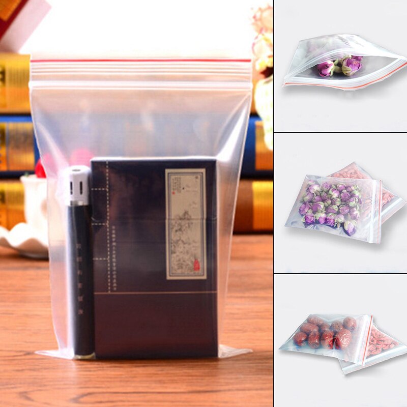 100-500 st zip lock ziplock-påsar klar matförvaringspaket liten smyckeförpackning återförslutbar vakuumförvaringspåse tjock färsk påse