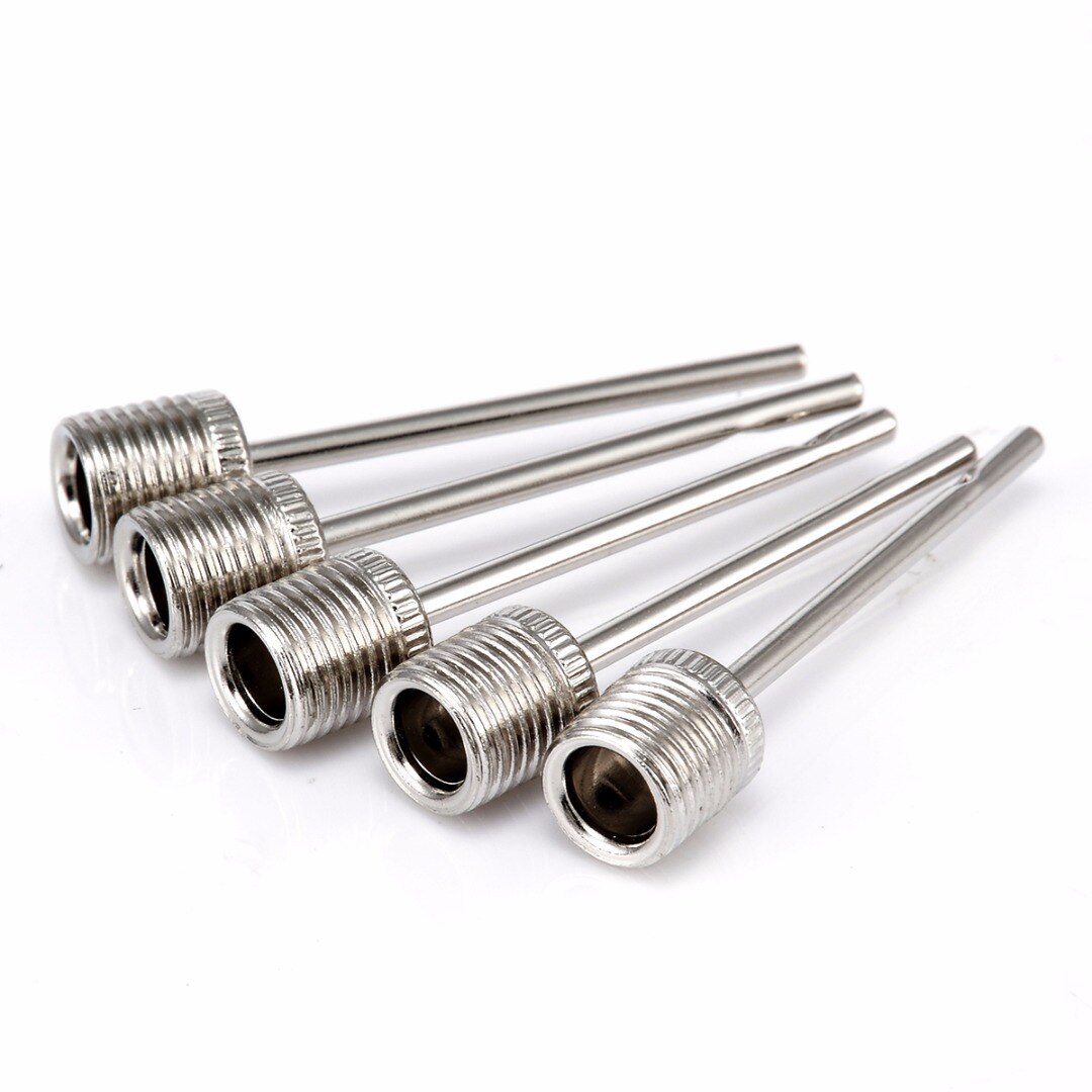 10Pcs Basketball Inflating Needle Stainless Steel Pump Needles Ball Inflation Air Valve Adaptor Pin Needle for Football Soccer