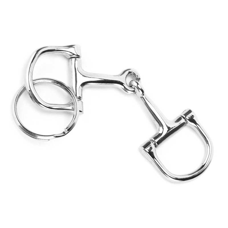 D Vormige Trens Sleutelhanger Duurzaam Zilver D Ring Zine Legering Paard Trens Bits Sleutelhanger Sleutelhangers Accessoires