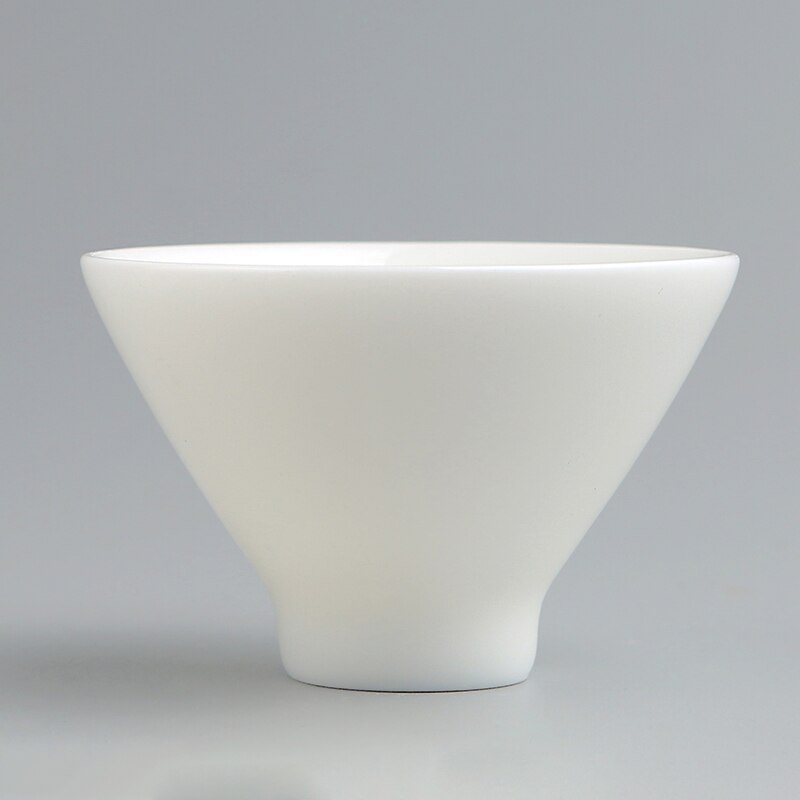 Service à thé en céramique chinoise, 2 pièces/lot, bol à thé blanc pur, tasse simple, tasse principale, accessoires: 6.5X4.3CM-60ML