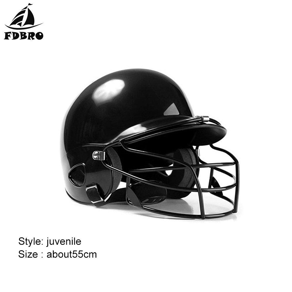 Fdbro shield huvudskydd ansikte baseball hjälmar hit binaural baseball hjälm bära mask softball fitness kropp fitness utrustning: Svartton