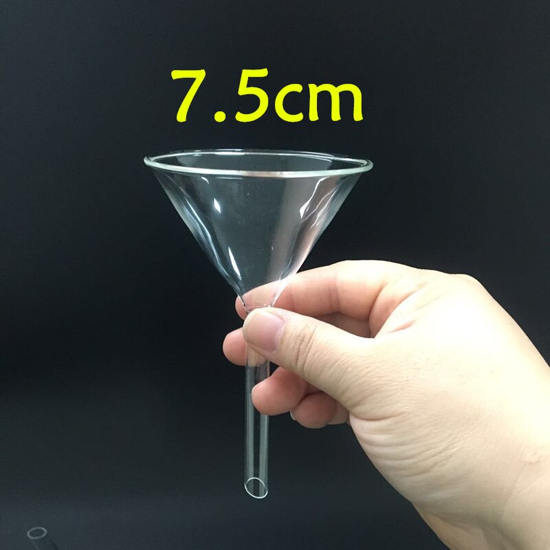 2pcs/set Glass Triangle Funnel High Borosilicate Separator Funnel 30mm/40mm/50mm/75mm