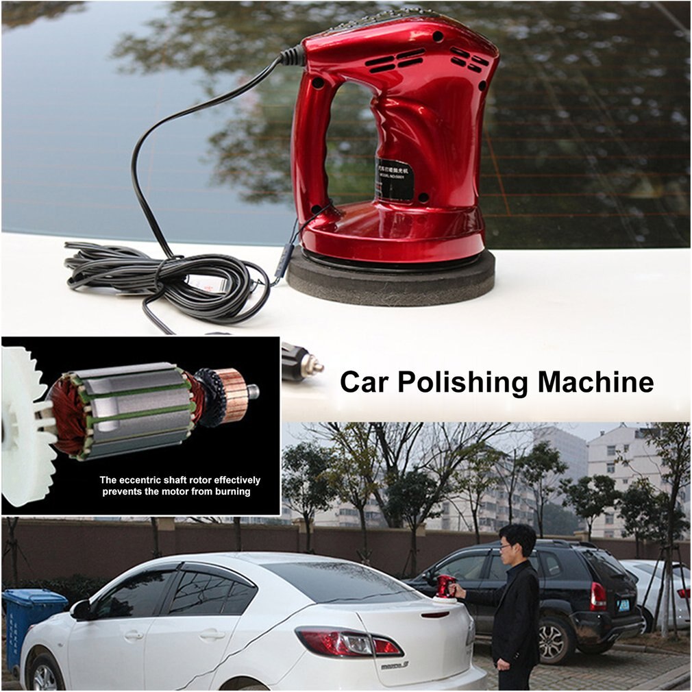 Ponceuse électrique 12V 40W Portable Auto véhicule polisseuse voiture polissage Machine ciré tampon cireuse nettoyant outils Kit