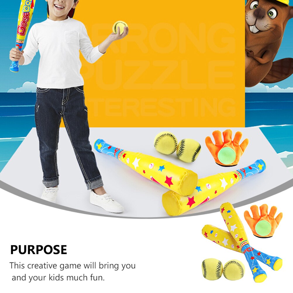 1 Set Parent-Child Funny Outdoor Baseball Catch Bat And Balls for Boys Kids