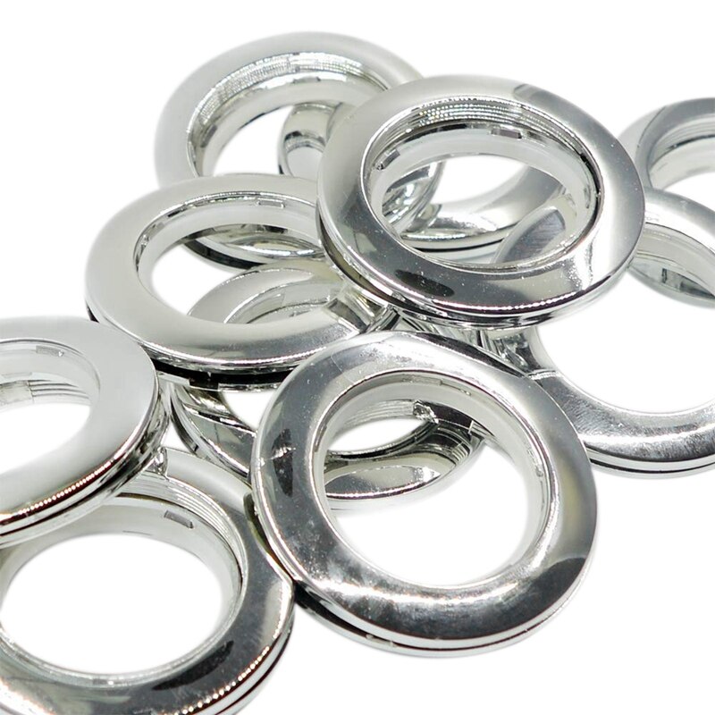 ! 78 pak gardin gennemføring, indvendig diameter 42mm gardin øje ringe nanoskala lav støj romersk ring (lys sølv)