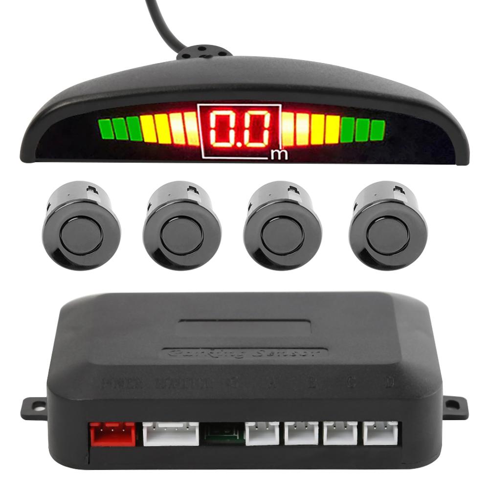 Vodool 4 Sensoren Led Display Parkeer Sensor Kit Auto Reverse Backup Radiolocator Alarm Monitor Detector Systeem Universele