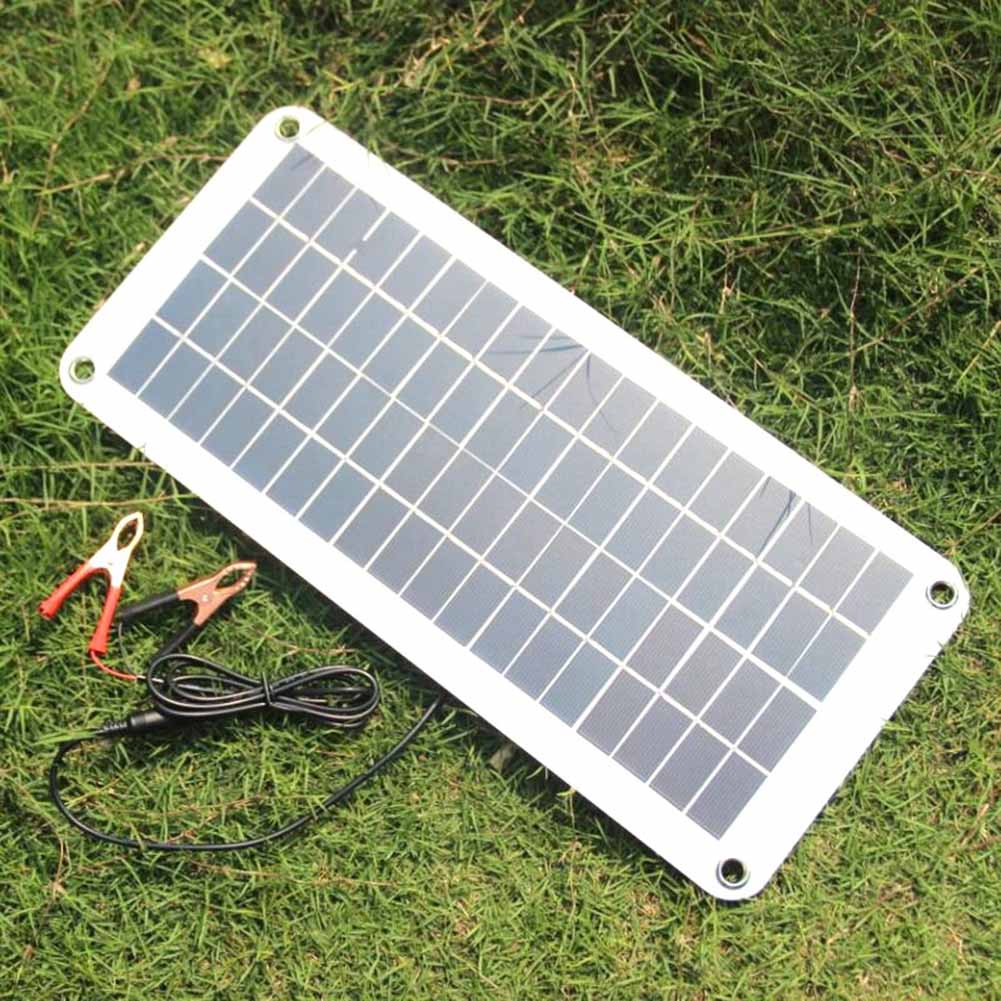 20W Solar Panel 12V to 5V Battery Charger USB for Car Boat Caravan Power Supply --M25
