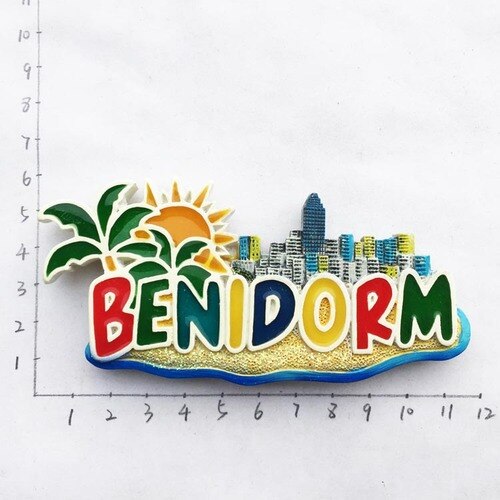 Fridge Magnets Souvenirs Benidorm Torrevieja Spain Magnetic Sticker Refrigerator Paste Home Decor 3D Resin Craft Idea: Benidorm 8