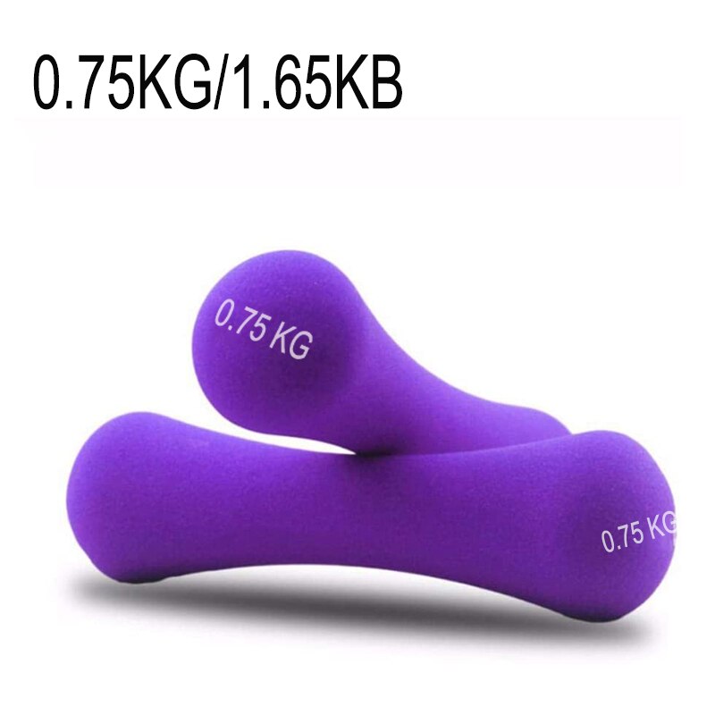 Haltère osseux 2 pièces pour femmes, poids, équipement d'entraînement physique, bras fin, poids, musculation en intérieur, 750g: 0.75kg purple