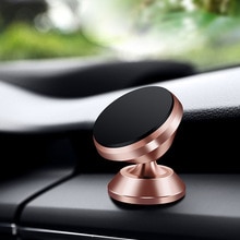 Bil biltillbehör inredning bil dekoration prydnadsföremål universal magnetisk bilfäste biltelefon hållare ställ instrumentbräda ornament: Rosa guld