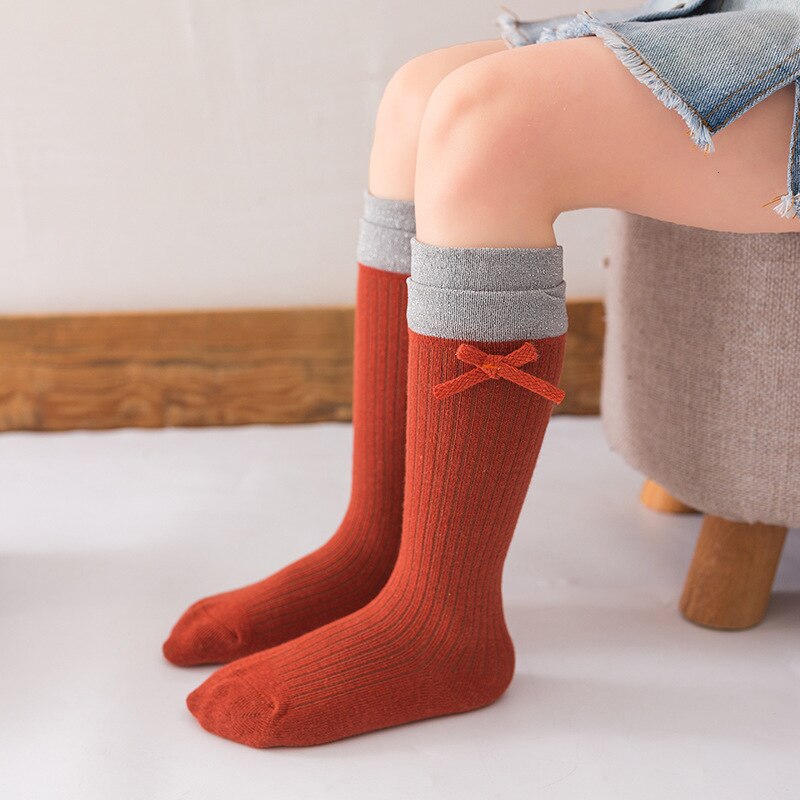 Xia Nvtong Student Socks In Canister Baby Lace Bow Cotton Children Socks 0-5 Year