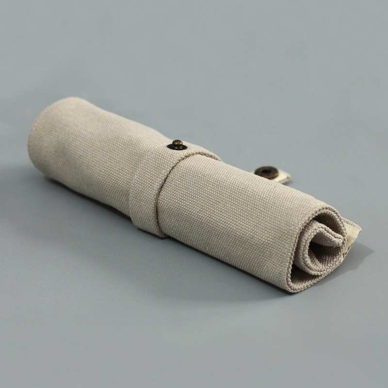 Duża pojemność piórnika z płótna, zwijany piórnik, piórnik, etui na długopisy, uchwyt na rolkę dla nauczyciela, ucznia, malarza