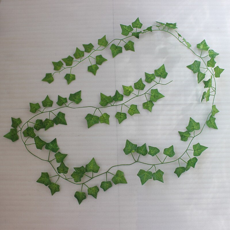 2.2-2.4M Kunstmatige Laat Guirlande Nep Groene Blad Klimop Wijnstok Kunstmatige Planten Muur Opknoping Garland Wedding Party Thuis tuin Decor