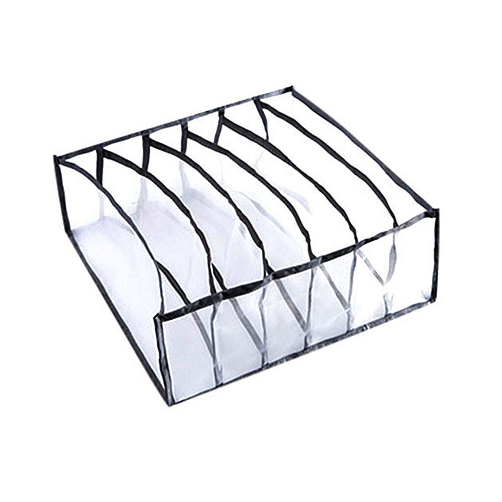 Boîte De Rangement Lingerie Boîte De Rangement Armoire Tiroir Diviseur Avec Compartiments Chaussettes Soutien-Gorge Sous-Vêtements Organisateur Tiroirs Boîte De Séparation: Black 6grid