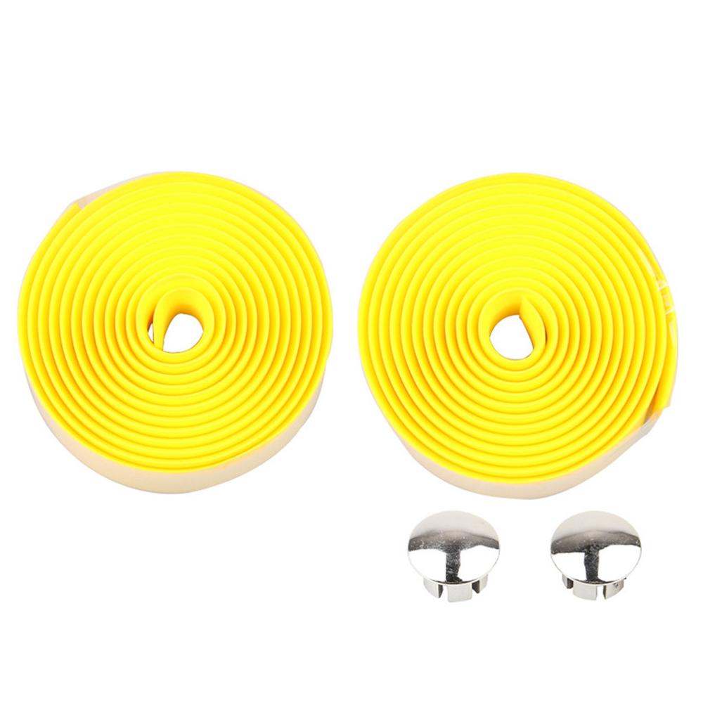 1 paar Fietsstuur Tape Spons Kleur voor Anti-slip en Schokabsorptie Fiets Road Stuur Cover Fiets gereedschap & cx: Yellow