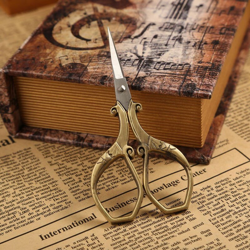 Ciseaux rétro coupe fil ancien ciseaux Vintage broderie point de croix couture acier inoxydable ciseaux tailleur ciseaux: Bronze