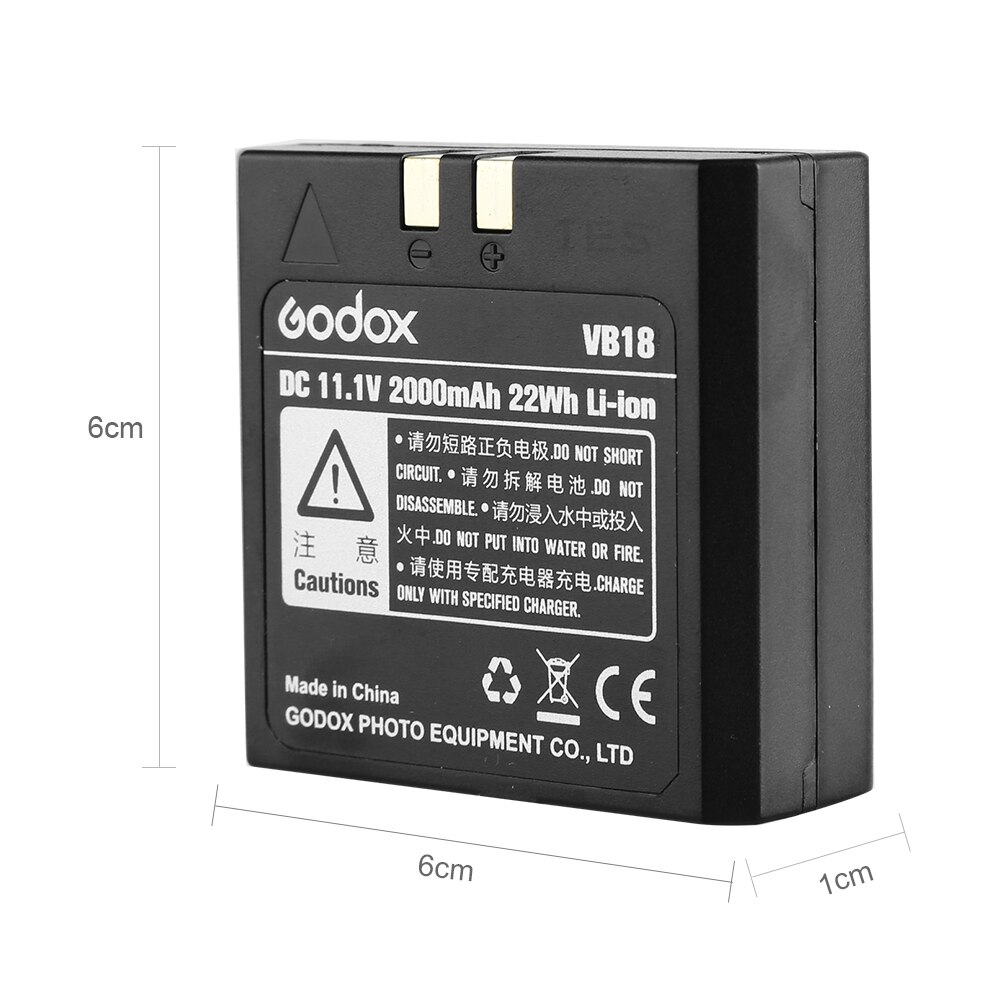 Godox VB18 DC 11.1V 2000mAh 22Wh Lithium-Ion Li-Ion Batterie Pro Ving V850 V860C V860N Blitz Speedlite (VB-18 Batterie)