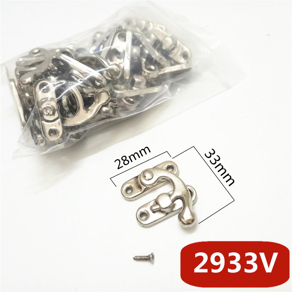 Aexit Toolbox Sieraden Geschenkdoos Koffer Metalen Sluiting Hasp Klink Catch Zilverkleurig 10st