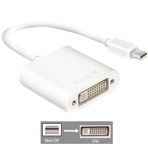 4 in 1 Thunderbolt Mini DisplayPort DP to HDMI DVI VGA Cable Connector for Apple MacBook Pro Air PC Mini DP to HDMI Audio Adaper: Mini DP to DVI