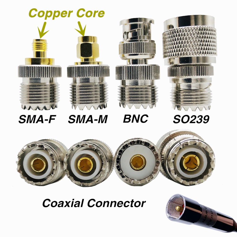 1 set Nagoya NL-770S Walkie Talkie Antenna + 5M Coaxial Cable + Four Fine Copper Connector Adapter + Stainless Steel Clip Mount