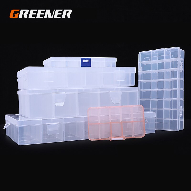 Portable Removable Jewelry Tool Storage Box Container Ring Electronic Parts Screw Beads ​Organizer Plastic Case