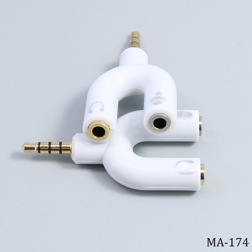 3.5 Mm Jack Audio Splitter 1 Ingang 2 Uitgang Hoofdtelefoon 1 Mannelijke Voor 2 Vrouwelijke Adapter Audio Lijn 1 Tot 2 Aux Kabel 3.5 Mm