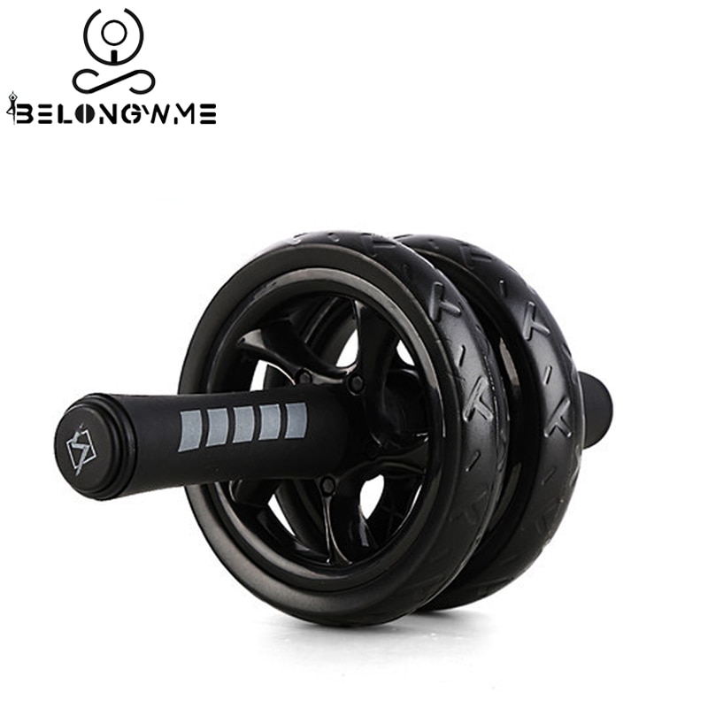 Black Ab Roller Geen Lawaai Buikspier Fitness Wielen Arm Taille Been Oefening Fitnessapparatuur Wiel Trainer