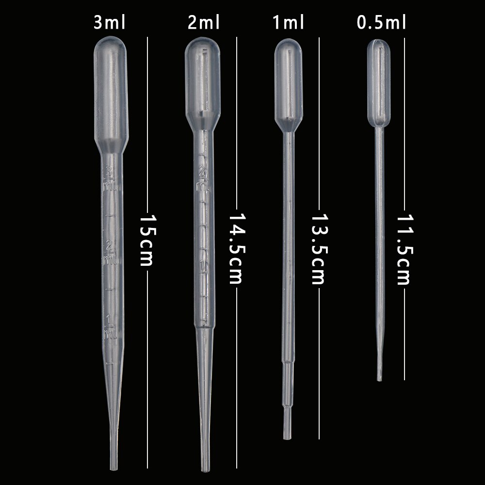 100/250 stk multifunktionelle engangs pipetter gennemsigtige pipetter overfører graduerede pipetter labforsyninger