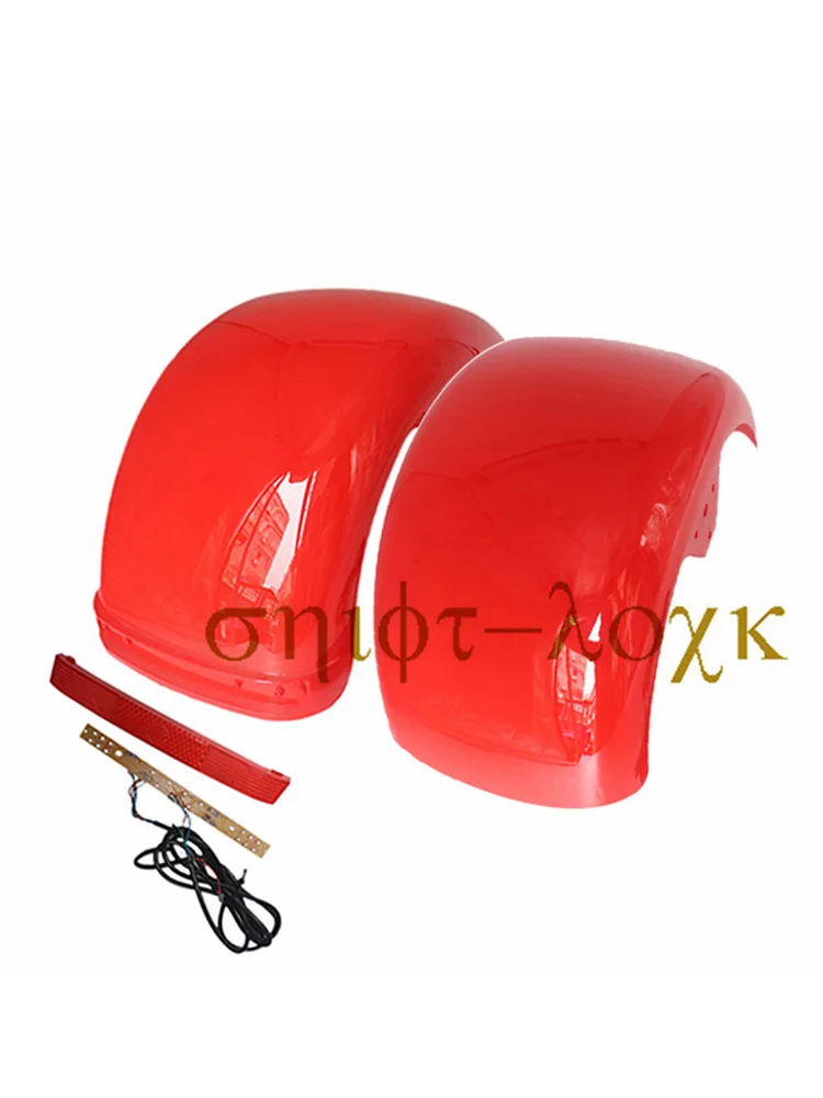 225/55-8 18 x 9.50-8 225/40-10 dekkskjermer med baklykter plastskall foran og bakskjerm for citycoco elektriske sparkesykkeldeler: Hvit
