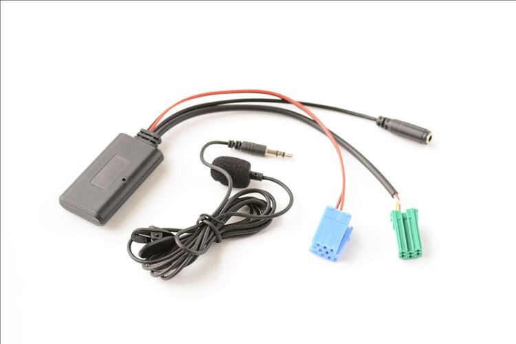 Car Factory Stereo Bluetooth 5.0 Audio Music Adapter Phone Call Handsfree AUX-IN ISO 6Pin for Renault Radio Updatelist: Black