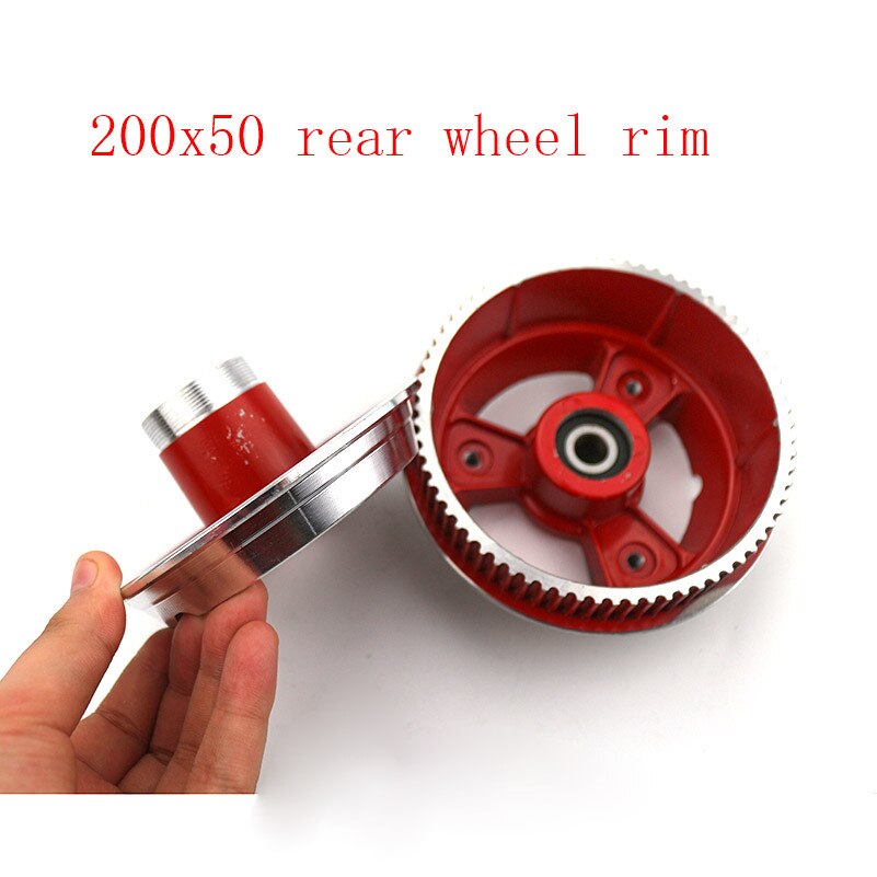 Lightning Zending 200x50 Velg Voor of Achter Velg Aluminium Wheel Hub Fit Scooter met Wielas Scooter onderdelen 200*50